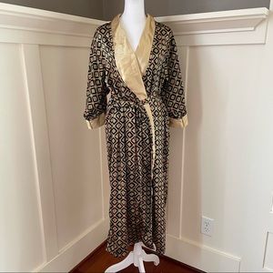Vintage Victoria’s Secret Gold Black Robe Small